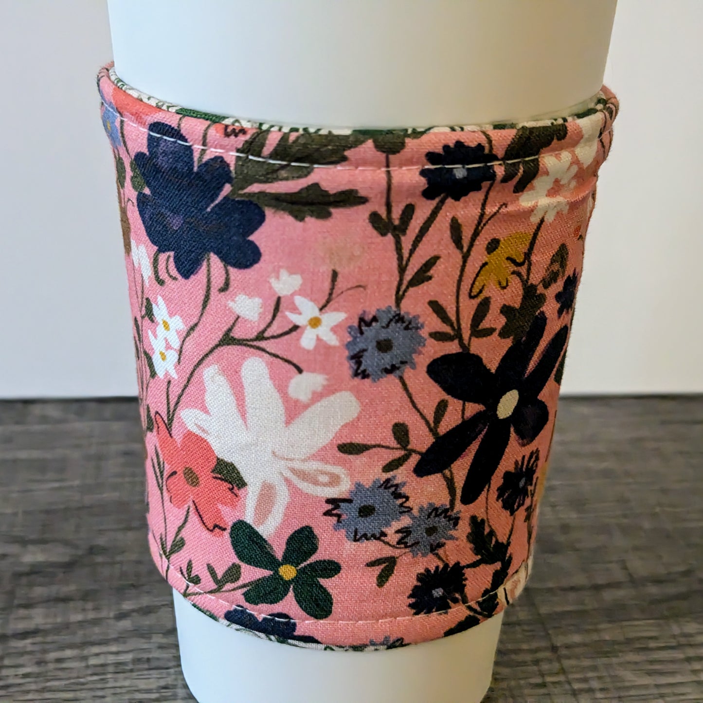 Pink Meadow Floral Cup Cozy