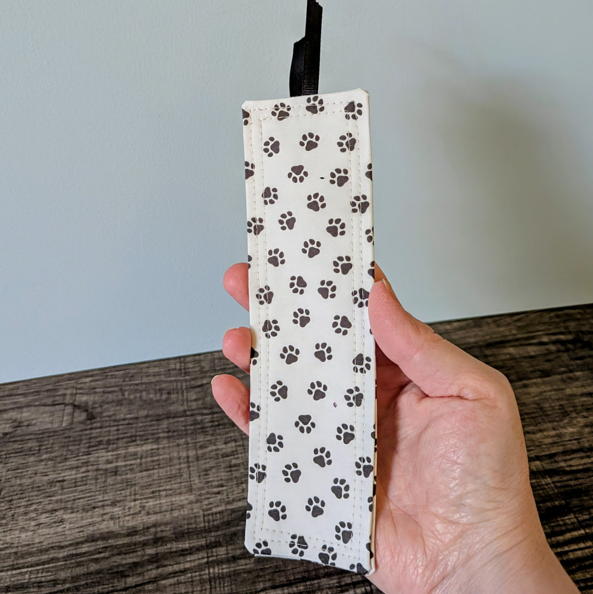 Paw Print Cotton Bookmark