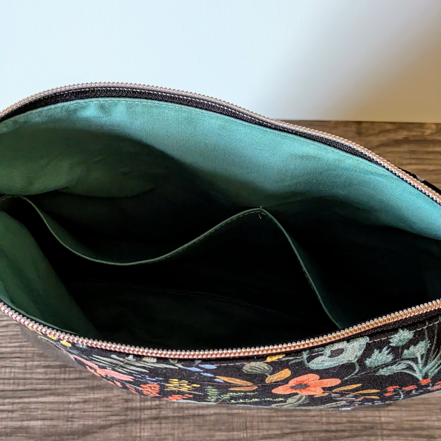 XL Herb Floral Canvas Makeup Bag