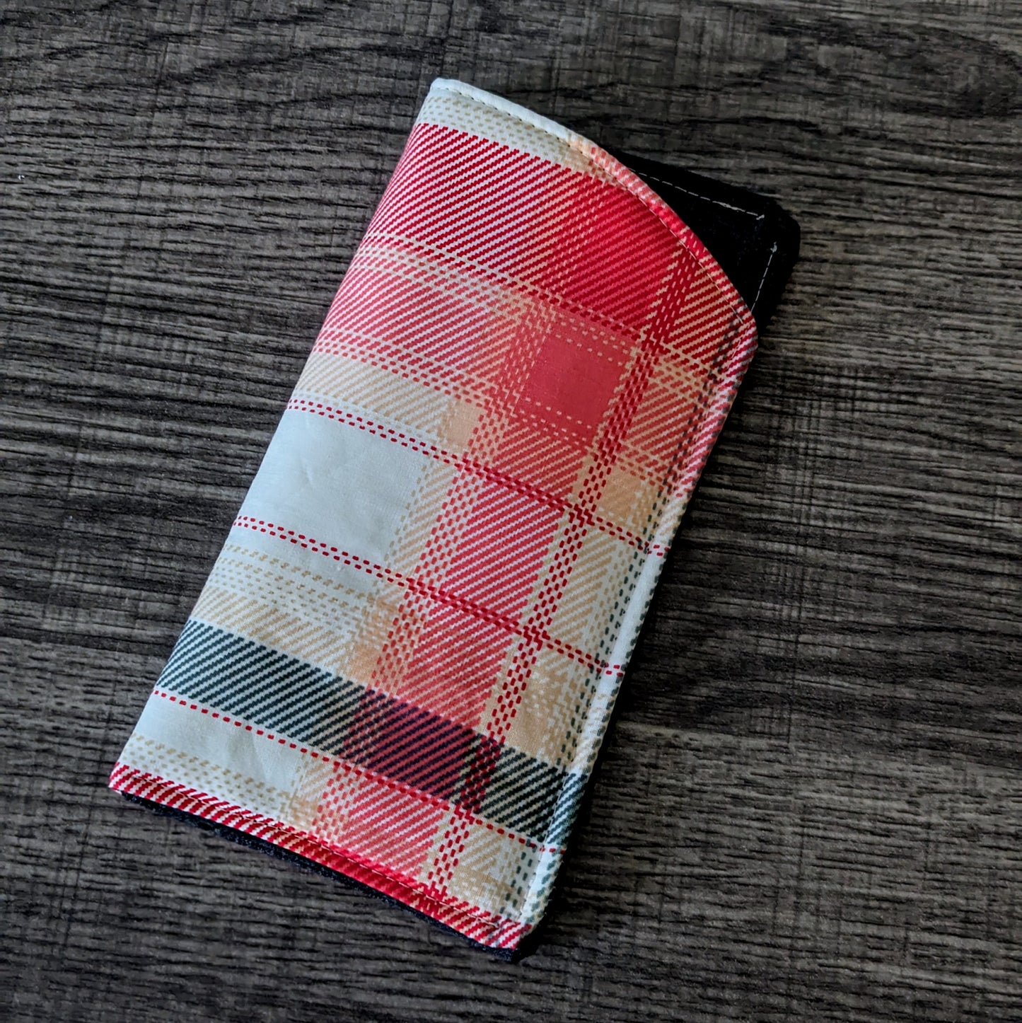 Pink Plaid Eyeglass Pouch